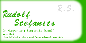 rudolf stefanits business card